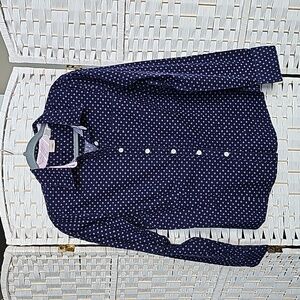 L.L. Bean Navy/Pink Button Down - Large